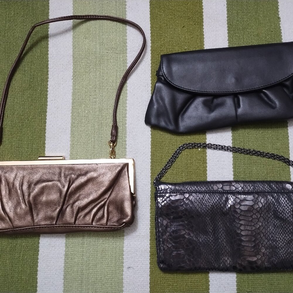 Bundle vintage Y2K 2000's Lot of 3 Small Evening Bags, Clutches